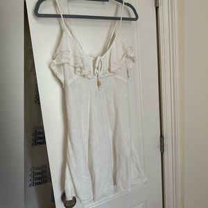Free people white flowy mini dress with strappy back